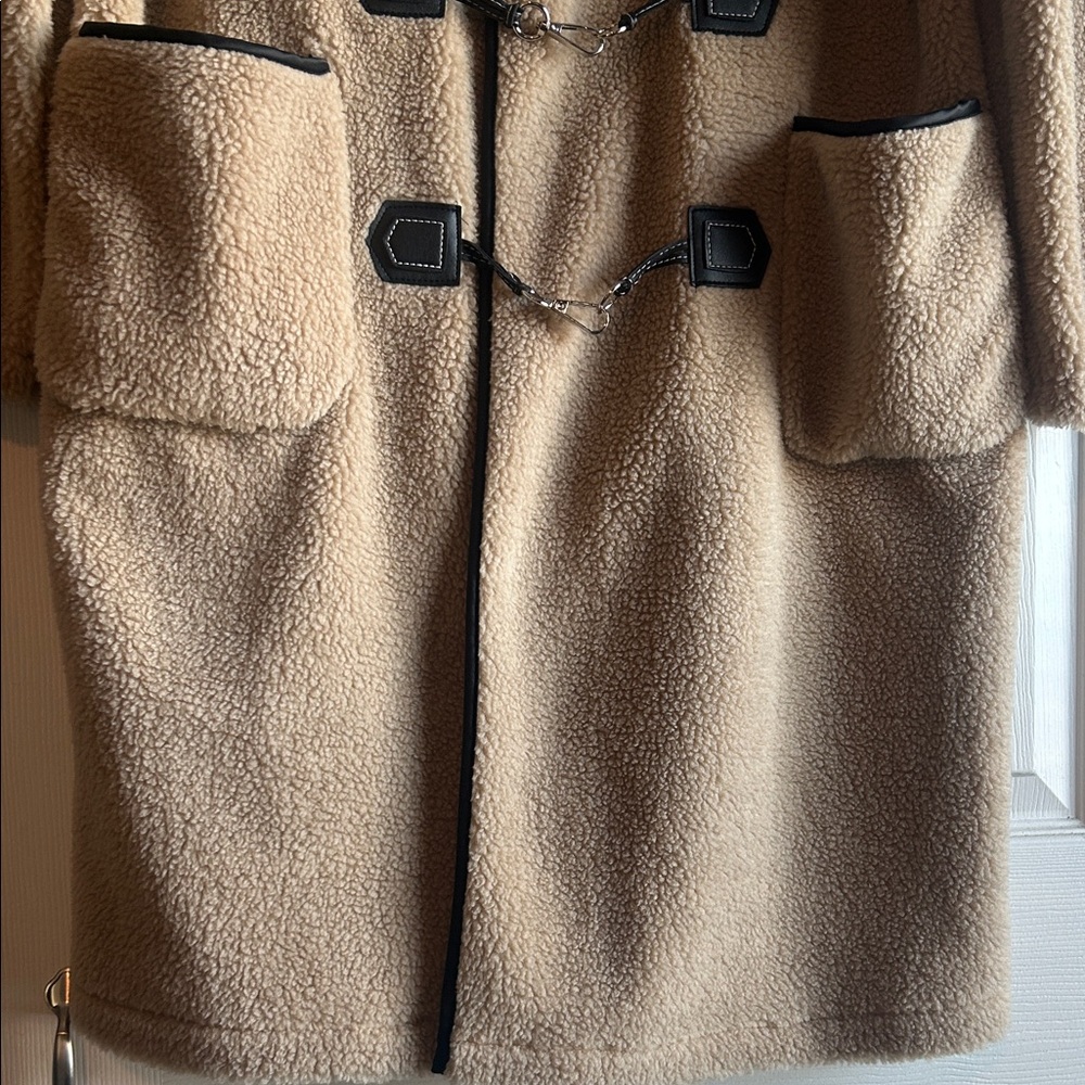 Women's Tan Toggle Coat - Picture 10 of 13